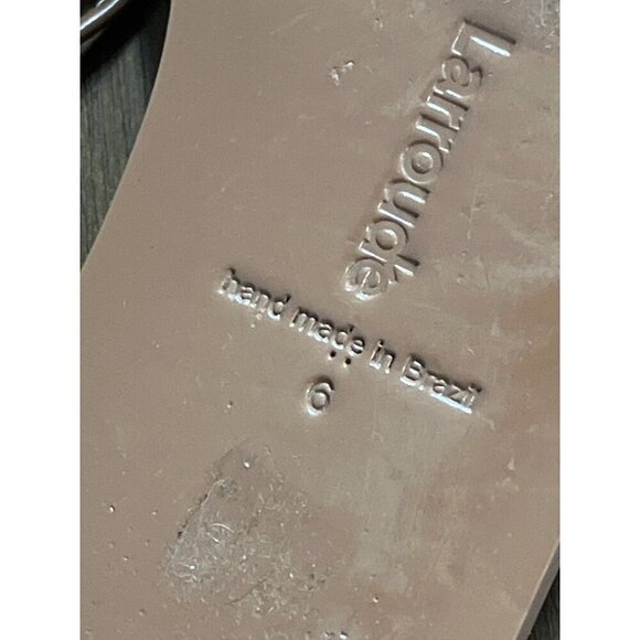 Larroude Portofino Flat Sandals in Caramel Leather 6 With Box Womens Wrap Slides - Picture 10 of 16